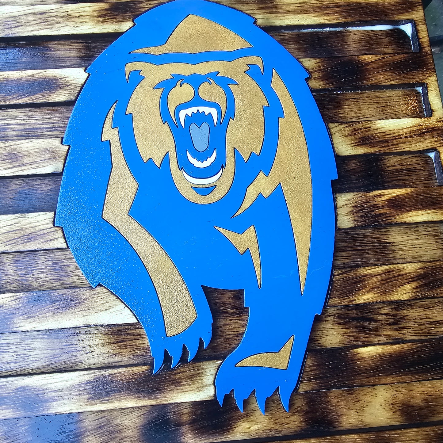 Cal Golden Bears American Flag Sign