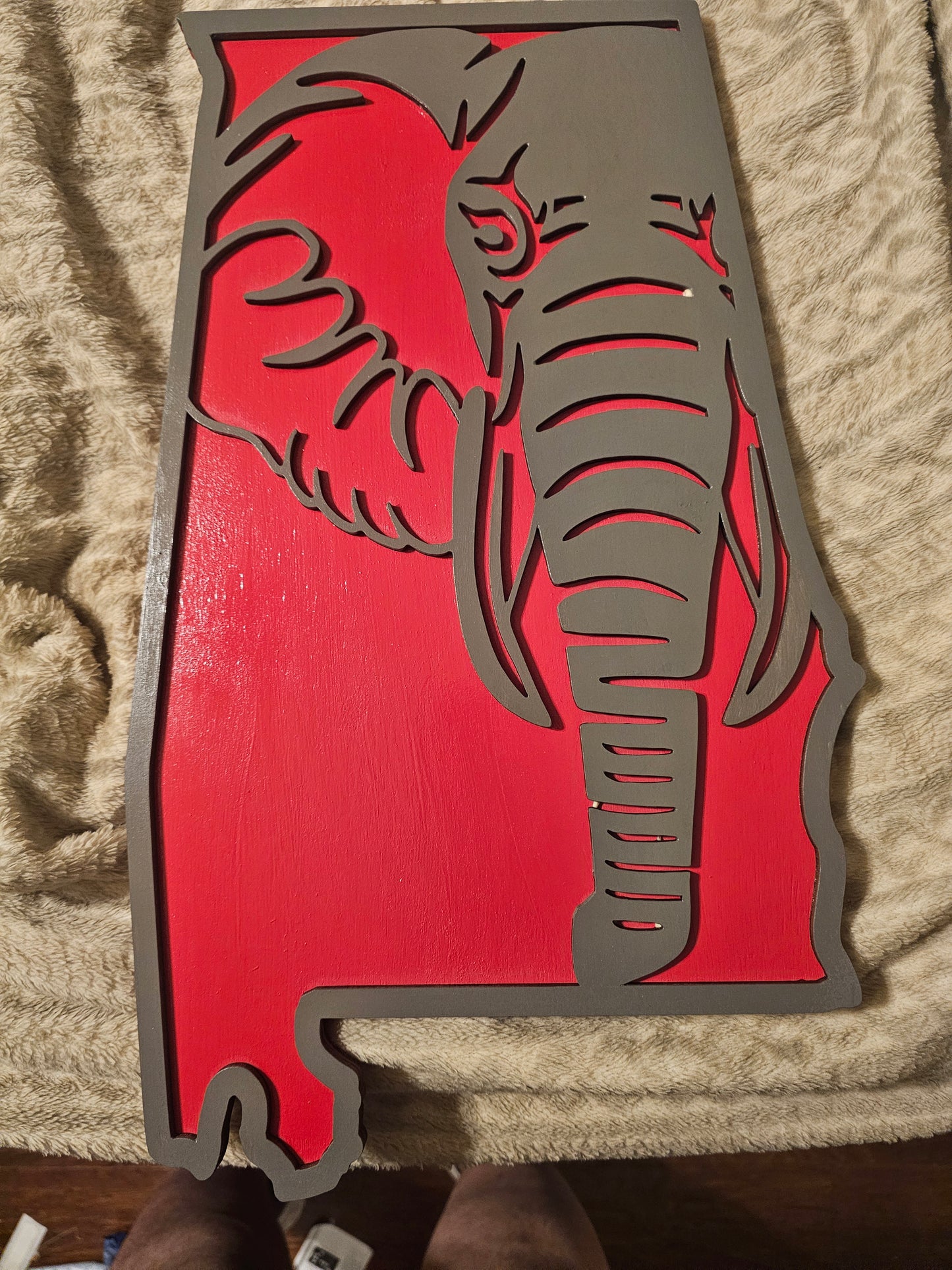 Red and Gray Alabama Sign