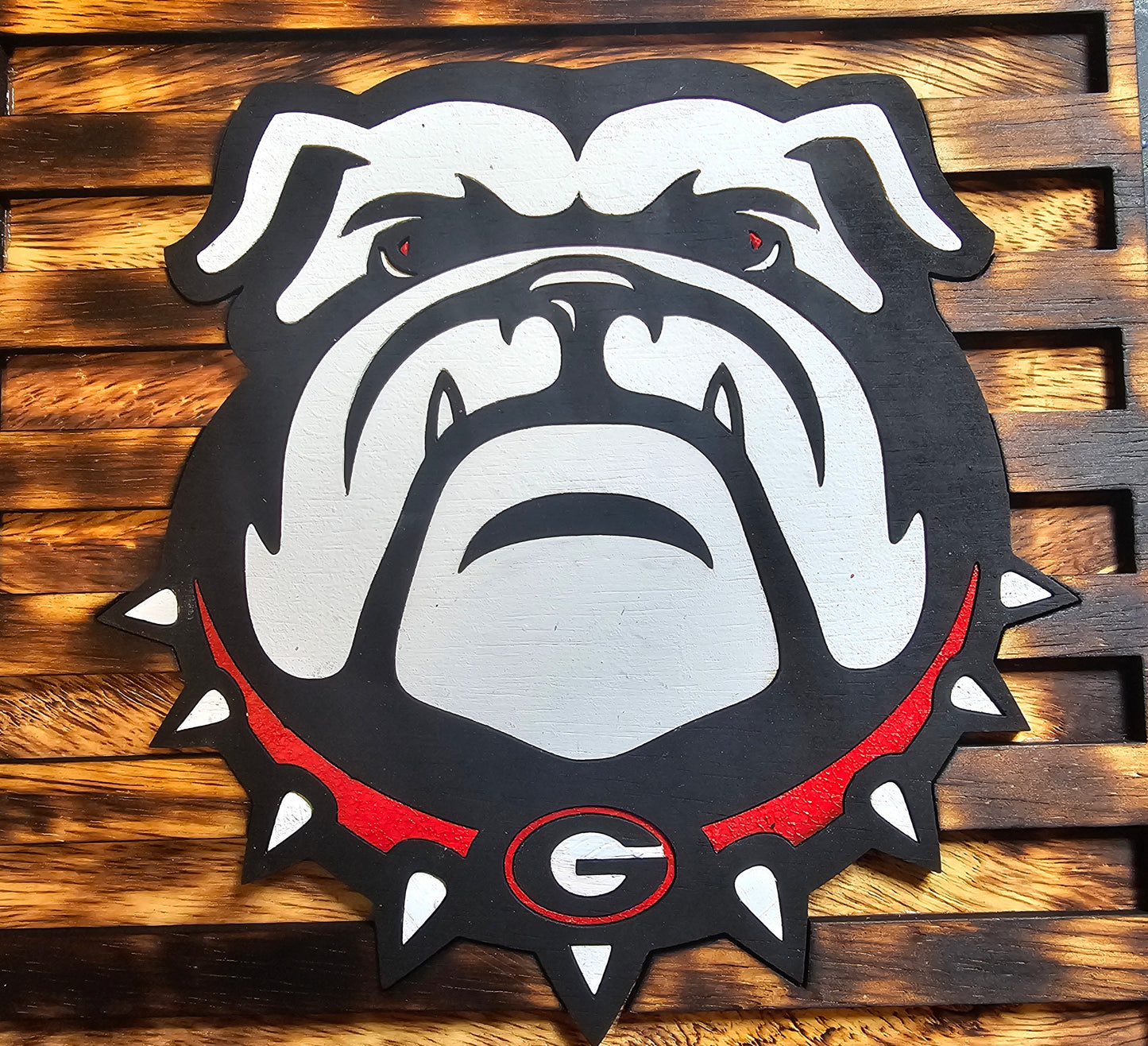 Georgia Bulldogs American flag sign