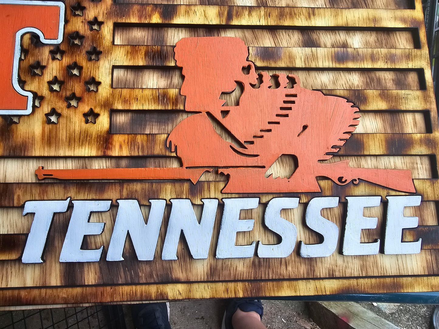 Tennessee Volunteers American flag sign
