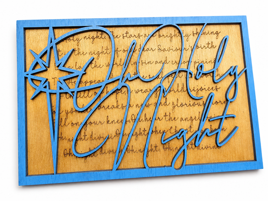 Oh Holy Night Wooden Plaque