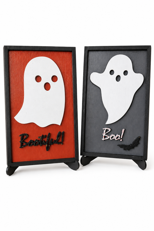 spooky ghost sign set