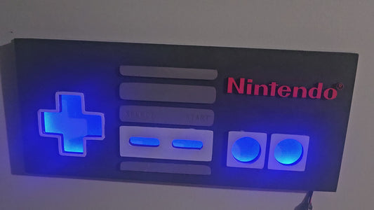Customs Nintendo NES LED lighted Controller