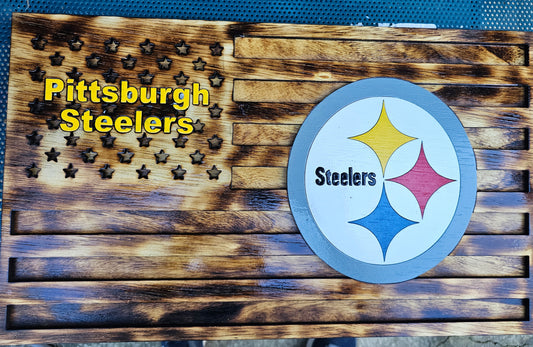 Pittsburgh Steelers American flag sign