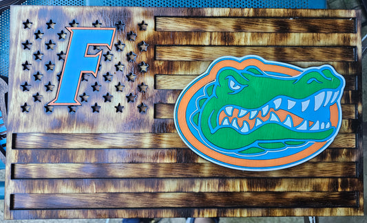 Florida Gators American Flag Sign