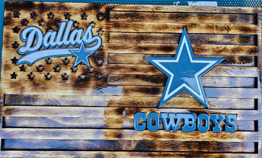 Dallas Cowboys American Flag sign