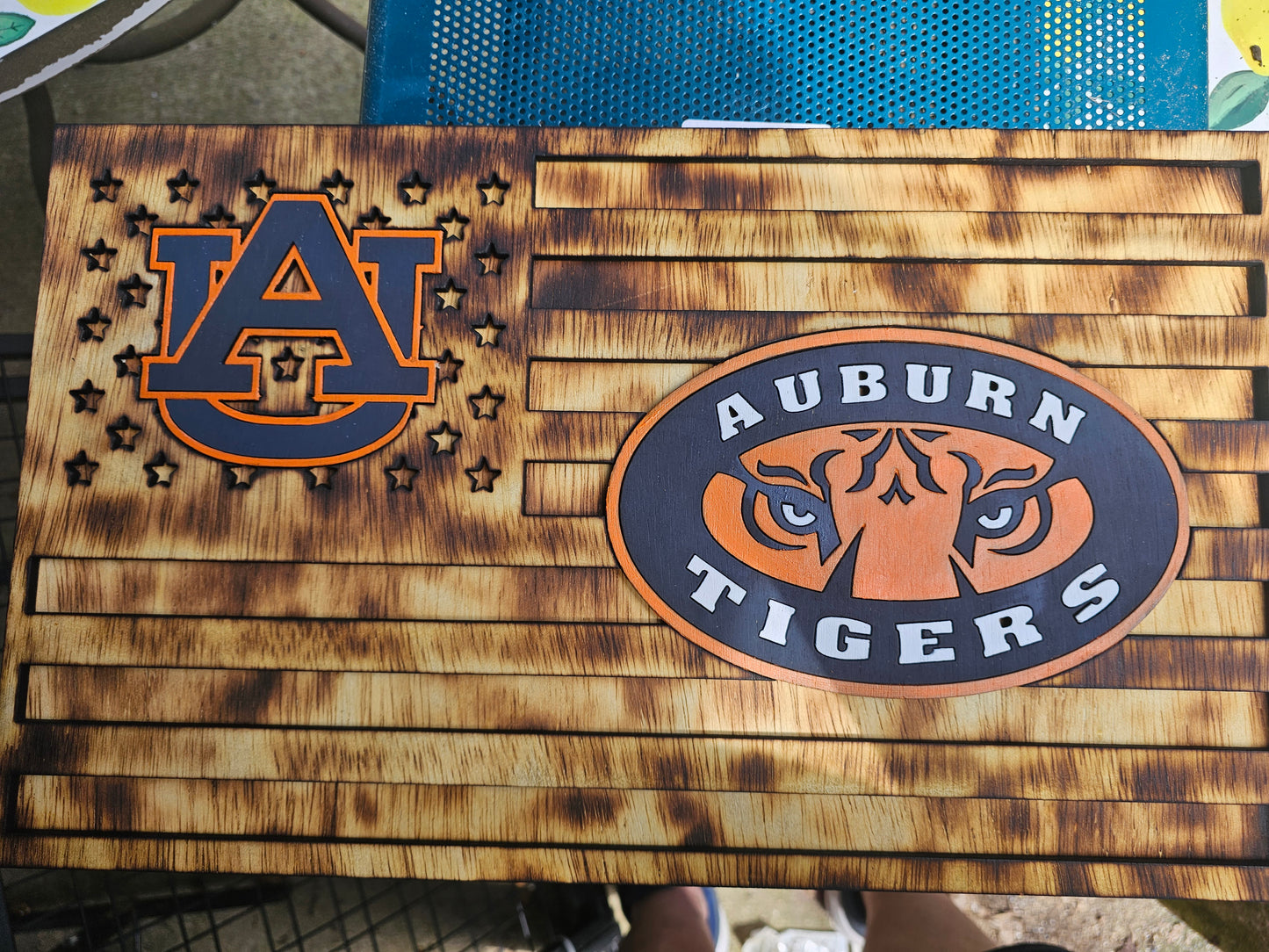 Auburn American flag sign